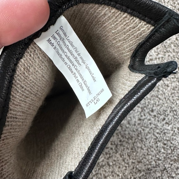 Men’s Soft Genuine Leather Gloves Size Large Cashmere Lined - Picture 5 of 9